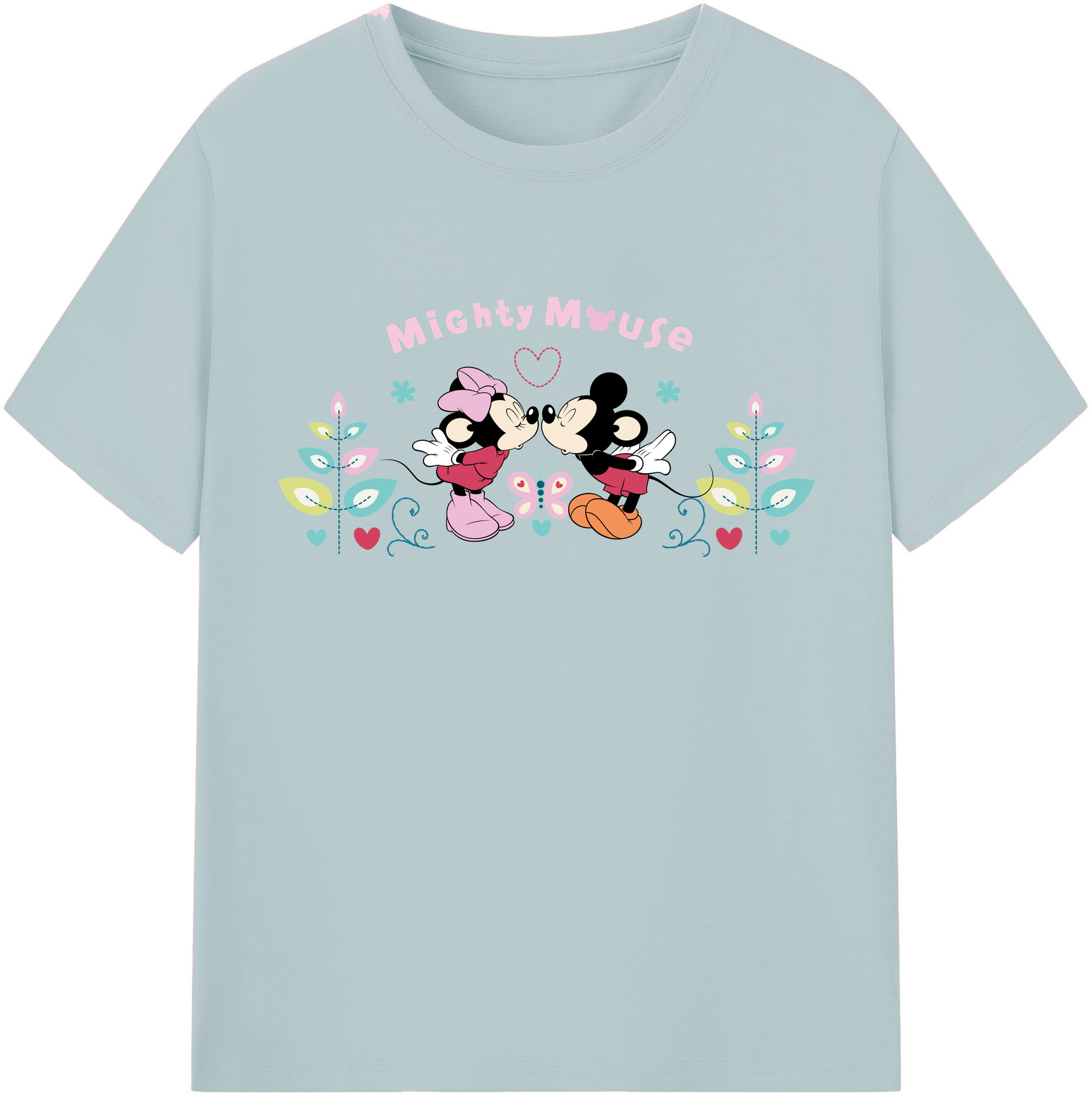 （画像用） ミッキーマウス Mickey Mouse 綿100％半袖Tシャツ（フロントプリント）